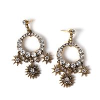 Women's Baroque Water Drop Diamond Stud Earrings main image 4