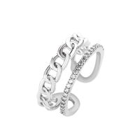 Cross-border New Style Hands Chmuck, Zwei Schicht Iger Ketten Ring, Weiblicher Diamant Öffnungs Ring, Verstellbare Zeigefinger Ring sku image 1