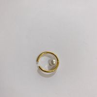Retro Circle Ear Clip Auricle Fake Earrings Single Pearl Ear Bone Clip Without Piercing Women sku image 1