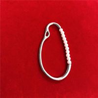 Israelisches Design Kreative Eisens Chnalle Kombiniert Mit Perlen Geometrischen Einzel Ohrhängen, Einfach Ohne Ohrlöcher sku image 1