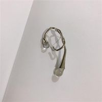 Transparent Crystal Earrings Twisted Hemp Twine Geometric Irregular Personality Earrings Women sku image 2