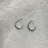 Coréenne Dongdaemun Même Produit Simple Froid Style Mode Dentelée Irrégulière C En Forme De Métal Boucles D'oreilles sku image 2