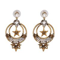 Court Style Earrings Women Baroque Geometric Pentagram Stud Earrings sku image 1
