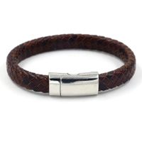 Simple Style Coréen De Mode À La Mode Bracelet Hommes De Japonais Et Coréen De Vache Bracelet Tissé En Cuir Chaîne Bracelet D'une Seule Pièce Dropshipping main image 3