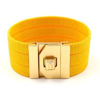 Cloth Fashion Geometric Bracelet  (yellow)  Fashion Jewelry Nhhm0042-yellow main image 1