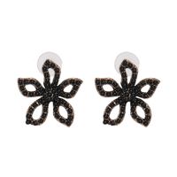 Alloy Fashion Flowers Earring  (black)  Fashion Jewelry Nhjj5608-black main image 2