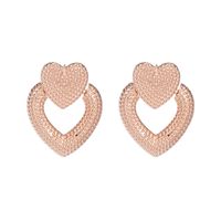 51665 Jujia Nouvelle Européen Et Américain Alliage En Forme De Coeur Femmes De Personnalité Oreille Stud Boucles D'oreilles Bijoux Croix-frontière E-commerce main image 8