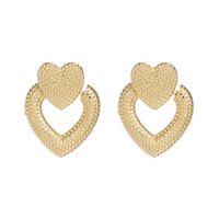 51665 Jujia Nouvelle Européen Et Américain Alliage En Forme De Coeur Femmes De Personnalité Oreille Stud Boucles D'oreilles Bijoux Croix-frontière E-commerce main image 9