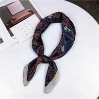 70 Small Square Towel Korean Paisley Assorted Colors Retro Chic Stewardess Scarf Hair Band Female Ornament Artistic Scarf Scarf main image 36