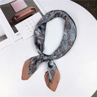 70 Small Square Towel Korean Paisley Assorted Colors Retro Chic Stewardess Scarf Hair Band Female Ornament Artistic Scarf Scarf main image 35