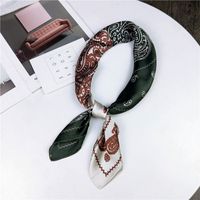70 Small Square Towel Korean Paisley Assorted Colors Retro Chic Stewardess Scarf Hair Band Female Ornament Artistic Scarf Scarf main image 13