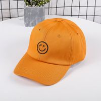 Cloth Korea  Hat  (xb51a Embroidery Smiley Orange)  Fashion Accessories Nhxb0447-xb51a-embroidery-smiley-orange main image 2
