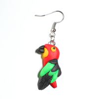 Kreative Mode Niedliche Farbe Einfache Papagei Feder Flügel Tier Ohrringe Ohrringe Ohrringe main image 1