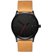 Simple Grande Plaque Montre Hommes De Mode Givré Ceinture Calendrier Quartz Montre  Hommes De Montre De Sport main image 3