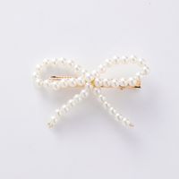 Koreanische Version Der Beliebten Mode Bowknot Pearl Haars Pange Retro Persönlichkeit Übertriebenes Haars Eil Süßes Temperament main image 1