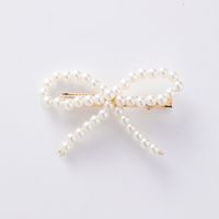 Koreanische Version Der Beliebten Mode Bowknot Pearl Haars Pange Retro Persönlichkeit Übertriebenes Haars Eil Süßes Temperament main image 2