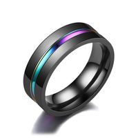 European And American Fashion New Style High-end Elegant Noble Black Slotted Room Colorful Men's Domineering Ring Manufacturer Sales main image 1