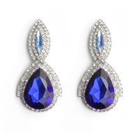 Imitated Crystal&cz Fashion Geometric Earring  (blue)  Fashion Jewelry Nhhs0670-blue main image 1