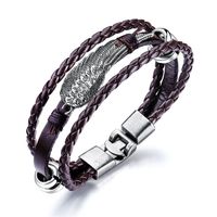 Leather Korea Geometric Bracelet  (black)  Fashion Jewelry Nhop3189-black main image 1