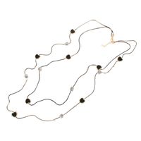 Ornement En Cristal En Forme De Coeur Élégant Double-couche Collier Long Pull Chaîne Collier F1310 main image 2