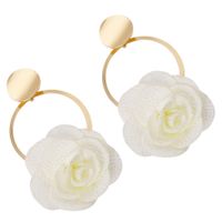 Alloy Fashion Flowers Earring  (white)  Fashion Jewelry Nhjq11351-white main image 2