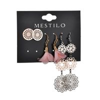 Alloy Fashion Flowers Earring  (pink)  Fashion Jewelry Nhbq1965-pink main image 2