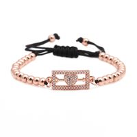 Croix-frontière Fournir Micro Incrusté Zircon En Forme De Coeur Réglable Bracelet Femelle  Coréenne Style Amour Pull Bracelet Souhaite main image 5