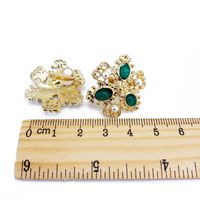 Alloy Fashion  Earring  (green Rhinestone Earrings)  Fashion Jewelry Nhom1581-green-rhinestone-earrings main image 4