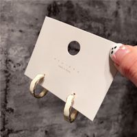Korea Dongdaemun Kauft Neue Empfohlene Einfache Metall Tropf Öl Ring Ohrringe Ohrringe Frauen main image 3
