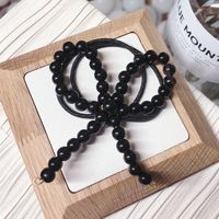 Beads Korea Bows Hair Accessories  (black)  Fashion Jewelry Nhsm0428-black main image 1