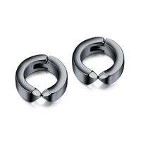 Titanium&stainless Steel Fashion Geometric Earring  (black)  Fine Jewelry Nhop3214-black main image 1