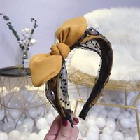 Coréenne Nouvelle Qualité Printemps Et D'été Accessoires Cheveux Coréenne Style Tissu Avec Perle Dot Mesh Arc Mince Bords Cheveux-hoop Bandeau main image 1