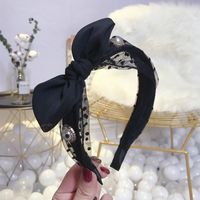 Coréenne Nouvelle Qualité Printemps Et D'été Accessoires Cheveux Coréenne Style Tissu Avec Perle Dot Mesh Arc Mince Bords Cheveux-hoop Bandeau main image 5