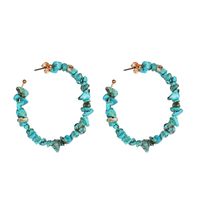 51742 Jujia Original National Style Geometric Earrings Cross-border New Arrival High-end Blue Pattern Acrylic Earrings main image 2