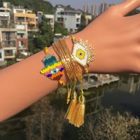 Miyuki Reiss Perlen Gewebter Hand Gefertigter Schmuck Persönlichkeit Ethnischer Stil Fatima Augen Mehr Schicht Iges Perlen Armband main image 1