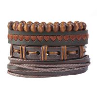 Leather Fashion Bolso Cesta Bracelet  (four-piece Set)  Fashion Jewelry Nhpk2245-four-piece-set main image 1