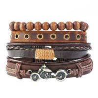 Leather Fashion Bolso Cesta Bracelet  (four-piece Set)  Fashion Jewelry Nhpk2247-four-piece-set main image 1