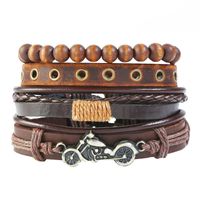 Leather Fashion Bolso Cesta Bracelet  (four-piece Set)  Fashion Jewelry Nhpk2247-four-piece-set main image 2