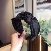 Cloth Korea Bows Hair Accessories  (black)  Fashion Jewelry Nhsm0408-black main image 1