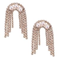 Imitated Crystal&cz Fashion Tassel Earring  (alloy)  Fashion Jewelry Nhjq11398-alloy main image 1