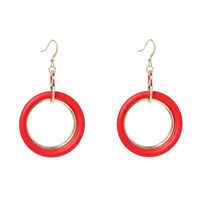 52048 Jujia Acrylique Anneau Cercle Boucles D'oreilles Filles Personnalisé Oreille Goujons Tous-match Tempérament Boucles D'oreilles En Gros main image 7