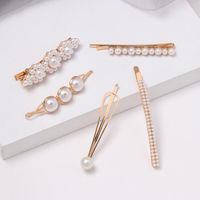 Jujia Korean Metal Pearl Haars Pange Minimalisti Scher Süßer Stil Pony Clip Seiten Clip Haars Pange Haars Pange Haars Pange Haars Chmuck main image 5