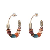 52044 Jujia Neue Böhmische Ohrringe Frauen Europäischen Und Amerikanischen Trend Farbe Holz Ohrringe Ohrringe Temperament Schmuck sku image 2