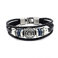 Mens Geometric Beaded Leather Bracelets &amp; Bangles Hm190411116678 main image 3