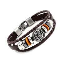 Punk Armband Großhandel Yiwu Kleine Waren 10 Yuan Shop Angebot Armband Retro Leders Eil Rindsleder Armband main image 7