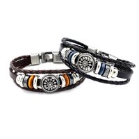 Mens Geometric Beaded Leather Bracelets &amp; Bangles Hm190411116678 main image 6