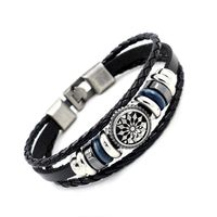 Punk Armband Großhandel Yiwu Kleine Waren 10 Yuan Shop Angebot Armband Retro Leders Eil Rindsleder Armband main image 8