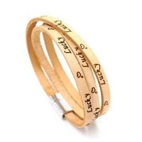 Couple Letter/number/text Printed Leather Bracelets &amp; Bangles Hm190411116692 main image 1