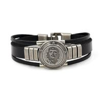 Hommes De Nouveau Bracelet Punk Portrait Rivet Vachette Bracelet De Mode Ornement Étudiant Harem Bracelet main image 7