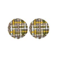 Womens Geometry Electroplating Alloy Color Square Earrings Bq190411116667 sku image 1